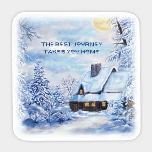 The Best Journey Takes You Home Sticker